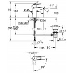 Смеситель для раковины GROHE BauLoop с рычажным донным клапаном, M-Size, хром 