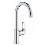 Смеситель для раковины GROHE BauLoop с ограничителем температуры и нажимным донным клапаном, L-Size, хром 