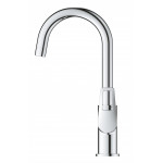 Смеситель для раковины GROHE BauLoop с ограничителем температуры и нажимным донным клапаном, L-Size, хром 