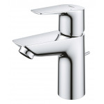 Смеситель для раковины GROHE BauEdge с ограничителем температуры и рычажным донным клапаном, S-Size, хром 