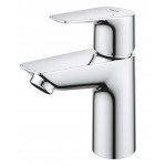 Смеситель для раковины GROHE BauEdge с ограничителем температуры и нажимным донным клапаном, S-Size, хром 