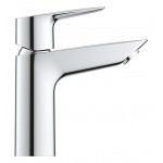 Смеситель для раковины GROHE BauEdge с ограничителем температуры, гладкий корпус, M-Size, хром 