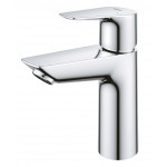 Смеситель для раковины GROHE BauEdge с ограничителем температуры, гладкий корпус, M-Size, хром 