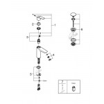 Смеситель для раковины GROHE Eurosmart, M-Size, хром 