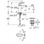 Смеситель для раковины GROHE Eurosmart, M-Size, хром 