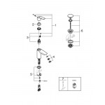 Смеситель для раковины GROHE Eurosmart, S-Size, хром 