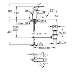Смеситель для раковины GROHE Eurosmart, S-Size, хром 
