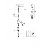 Смеситель для раковины GROHE Eurosmart, S-Size, хром 