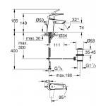 Смеситель для раковины GROHE Eurosmart, S-Size, хром 