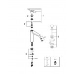 Смеситель для раковины GROHE Eurosmart, XL-Size, хром 