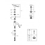 Смеситель для раковины GROHE Eurosmart, S-Size, хром 