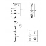 Смеситель для раковины GROHE Eurosmart, M-Size, хром 