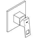 Внешняя часть смесителя для душа GROHE Eurocube, хром 
