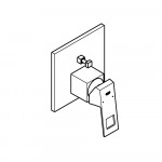 Внешняя часть смесителя для ванны GROHE Eurocube с переключателем на 2 положения, хром 