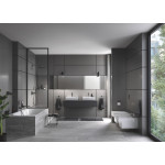 Внешняя часть смесителя для ванны GROHE Eurocube с переключателем на 2 положения, темный графит матовый 