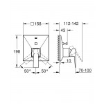 Внешняя часть смесителя для ванны GROHE Allure Brilliant с переключателем на 2 положения, cуперcталь 