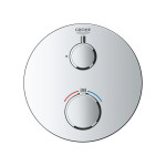 Внешняя часть термостата для душа GROHE Grohtherm на 2 потребителя, круглая, хром (24076000)