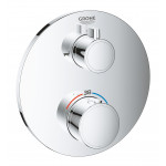 Внешняя часть термостата для ванны GROHE Grohtherm на 2 потребителя, круглая, хром 