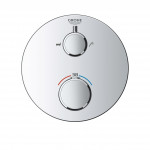 Внешняя часть термостата для ванны GROHE Grohtherm на 2 потребителя, круглая, хром 