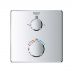 Внешняя часть термостата для душа GROHE Grohtherm на 2 потребителя, квадратная, хром 