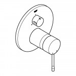 Внешняя часть смесителя для ванны GROHE Essence с переключателем на 3 положения, хром 