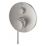 Внешняя часть смесителя для ванны GROHE Essence с переключателем на 3 положения, суперсталь 