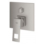 Внешняя часть смесителя для ванны GROHE Eurocube с переключателем на 3 положения, cуперcталь 