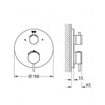 Внешняя часть термостата для душа GROHE Atrio на 2 потребителя, теплый закат глянец 