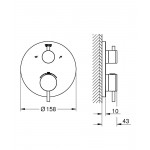 Внешняя часть термостата для ванны GROHE Atrio на 2 потребителя, теплый закат глянец 