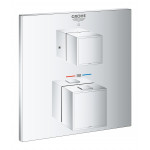 Внешняя часть термостата для душа GROHE Grohtherm Cube на 1 потребителя, хром 
