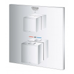 Внешняя часть термостата для душа GROHE Grohtherm Cube на 1 потребителя, хром 