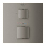 Внешняя часть термостата для душа GROHE Grohtherm Cube на 1 потребителя, темный графит матовый 
