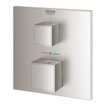 Внешняя часть термостата для душа GROHE Grohtherm Cube на 1 потребителя, суперсталь 