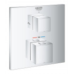 Внешняя часть термостата для душа GROHE Grohtherm Cube на 2 потребителя, хром 