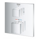 Внешняя часть термостата для душа GROHE Grohtherm Cube на 2 потребителя, хром 