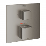 Внешняя часть термостата для душа GROHE Grohtherm Cube на 2 потребителя, темный графит матовый 