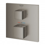 Внешняя часть термостата для душа GROHE Grohtherm Cube на 2 потребителя, темный графит матовый 
