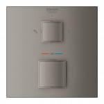 Внешняя часть термостата для душа GROHE Grohtherm Cube на 2 потребителя, темный графит матовый 