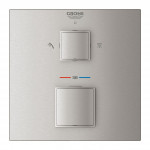 Внешняя часть термостата для душа GROHE Grohtherm Cube на 2 потребителя, суперсталь 