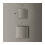 Внешняя часть термостата для ванны GROHE Grohtherm Cube на 2 потребителя, темный графит матовый (24155AL0)