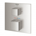 Внешняя часть термостата для ванны GROHE Grohtherm Cube на 2 потребителя, суперсталь (24155DC0)