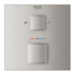 Внешняя часть термостата для ванны GROHE Grohtherm Cube на 2 потребителя, суперсталь (24155DC0)