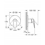 Внешняя часть смесителя для душа GROHE BauEdge, хром 