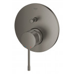 Внешняя часть смесителя для ванны GROHE Essence скрытого монтажа на 2 потребителя, круглая, темный графит матовый 