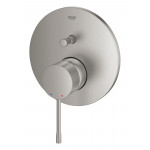 Внешняя часть смесителя для ванны GROHE Essence скрытого монтажа на 2 потребителя, круглая, суперсталь 