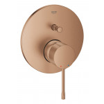 Внешняя часть смесителя для ванны GROHE Essence скрытого монтажа на 2 потребителя, круглая, теплый закат матовый 