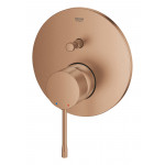 Внешняя часть смесителя для ванны GROHE Essence скрытого монтажа на 2 потребителя, круглая, теплый закат матовый 