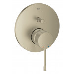 Внешняя часть смесителя для ванны GROHE Essence скрытого монтажа на 2 потребителя, круглая, никель матовый 