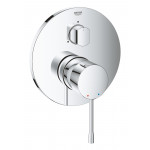 Внешняя часть смесителя для ванны GROHE Essence скрытого монтажа на 3 потребителя, круглая, хром 