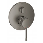 Внешняя часть смесителя для ванны GROHE Essence скрытого монтажа на 3 потребителя, круглая, темный графит матовый 